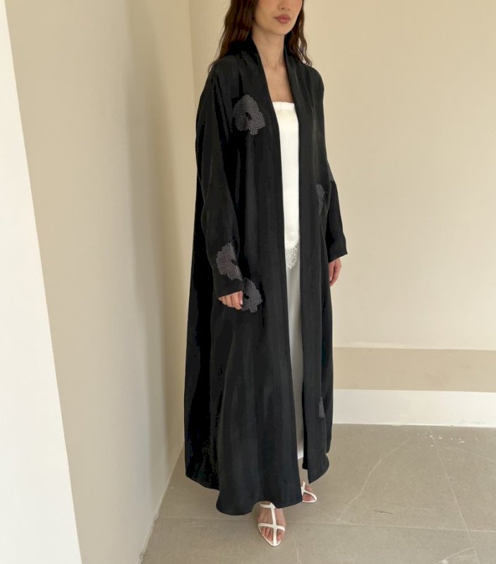 Forest green bloom line cloak