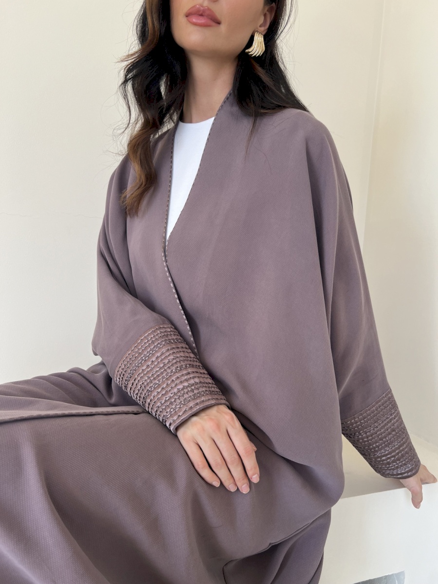 Light purple woven cuff cloak