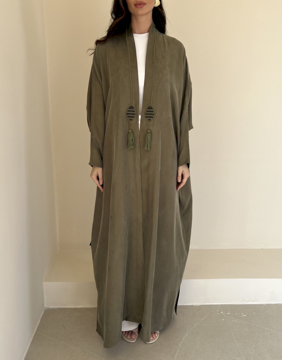 Olive fish tassel cloak