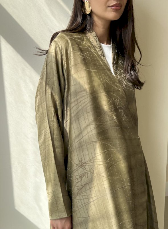 Olive green k-line cloak