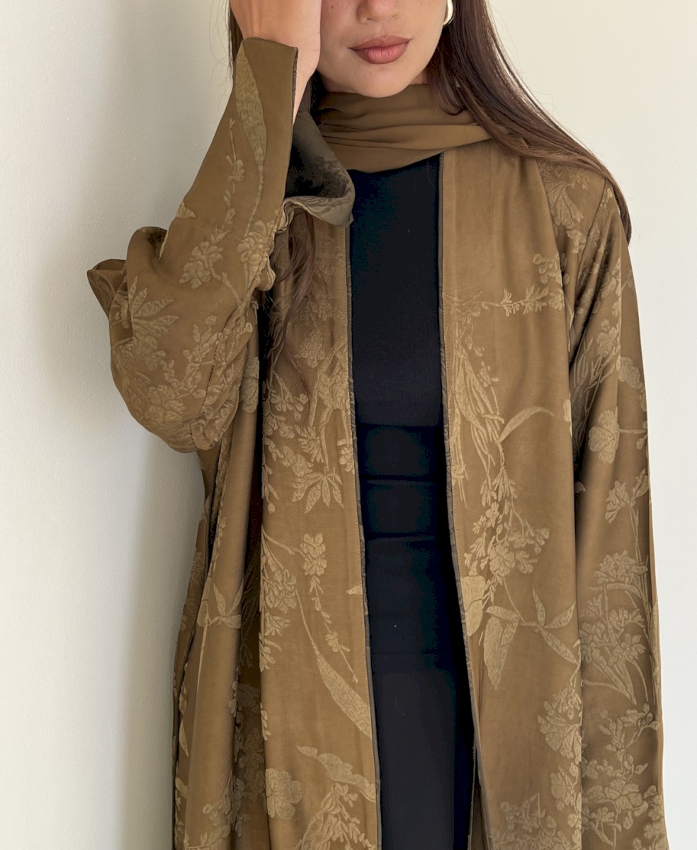 Olive Floral Cloak