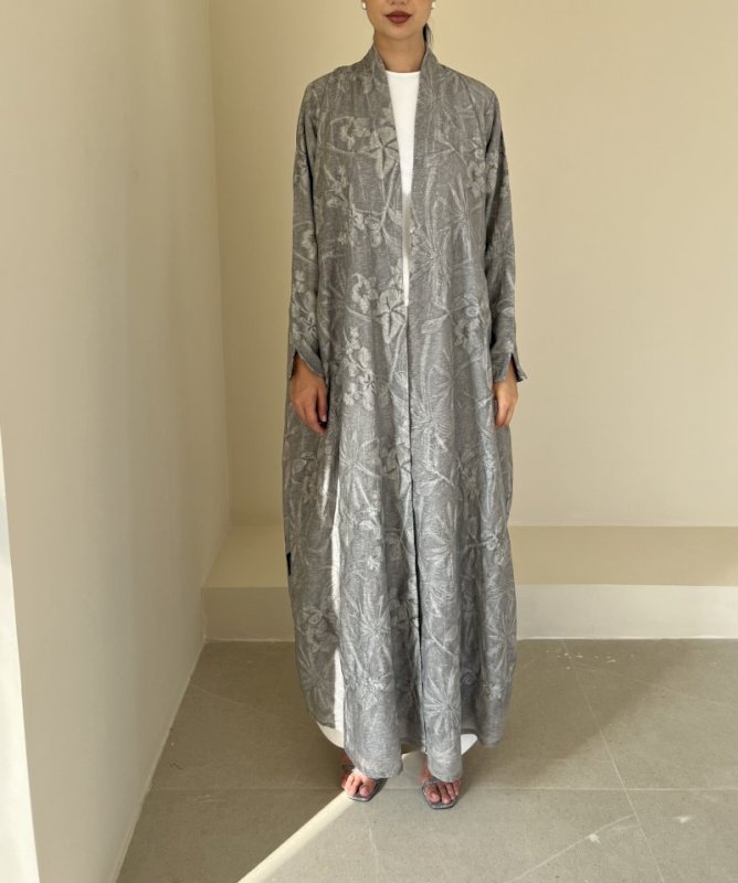 Grey Fluer linen cloak