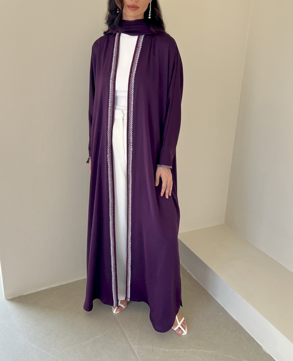 Purple bubbles crepe cloak