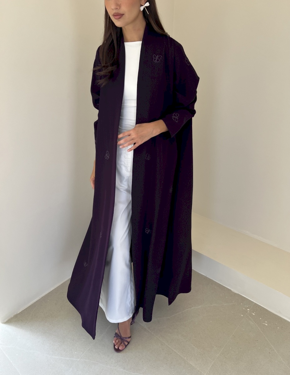 Purple butterfly crepe cloak