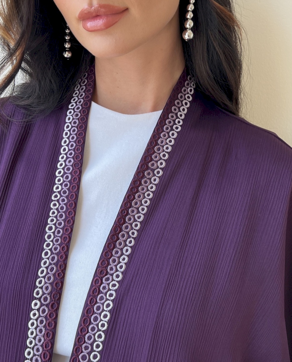 Purple bubbles crepe cloak
