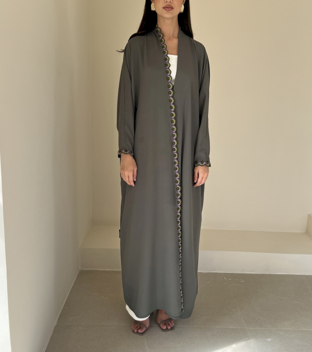 Olive petal edge cloak
