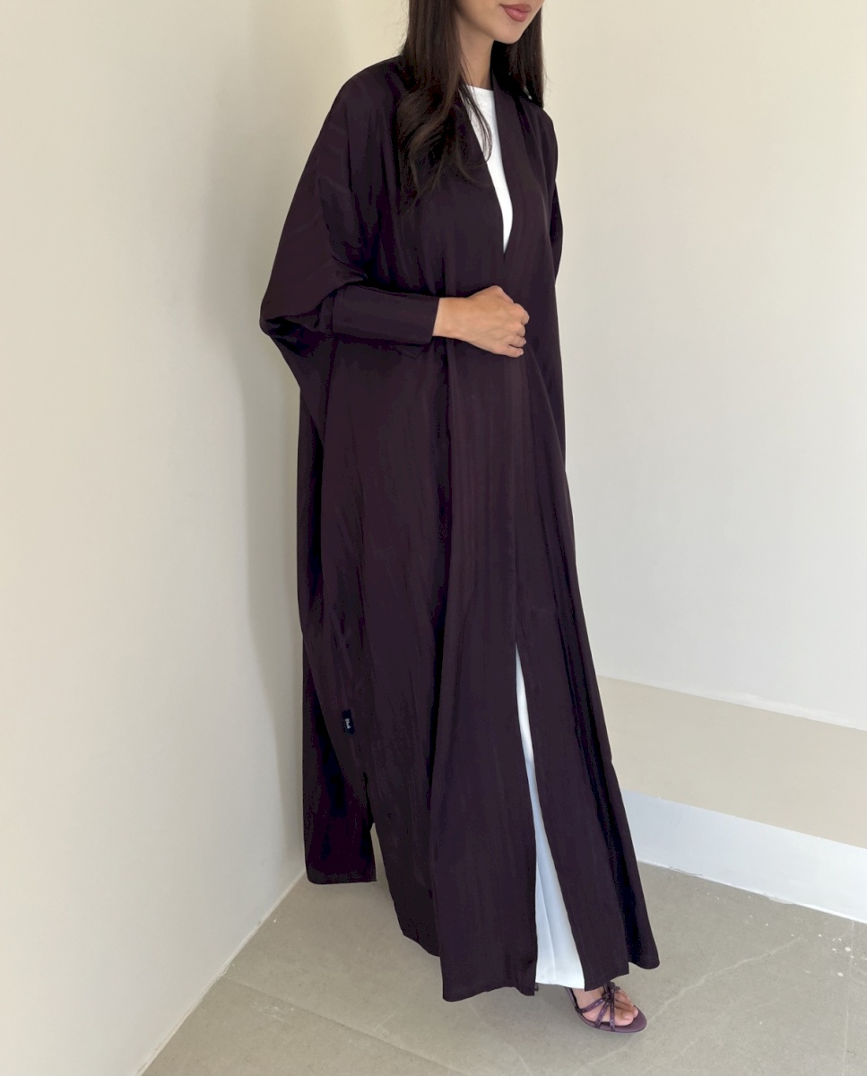Purple striped bisht cloak