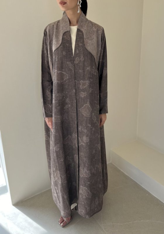 Brown Cloudy Linen