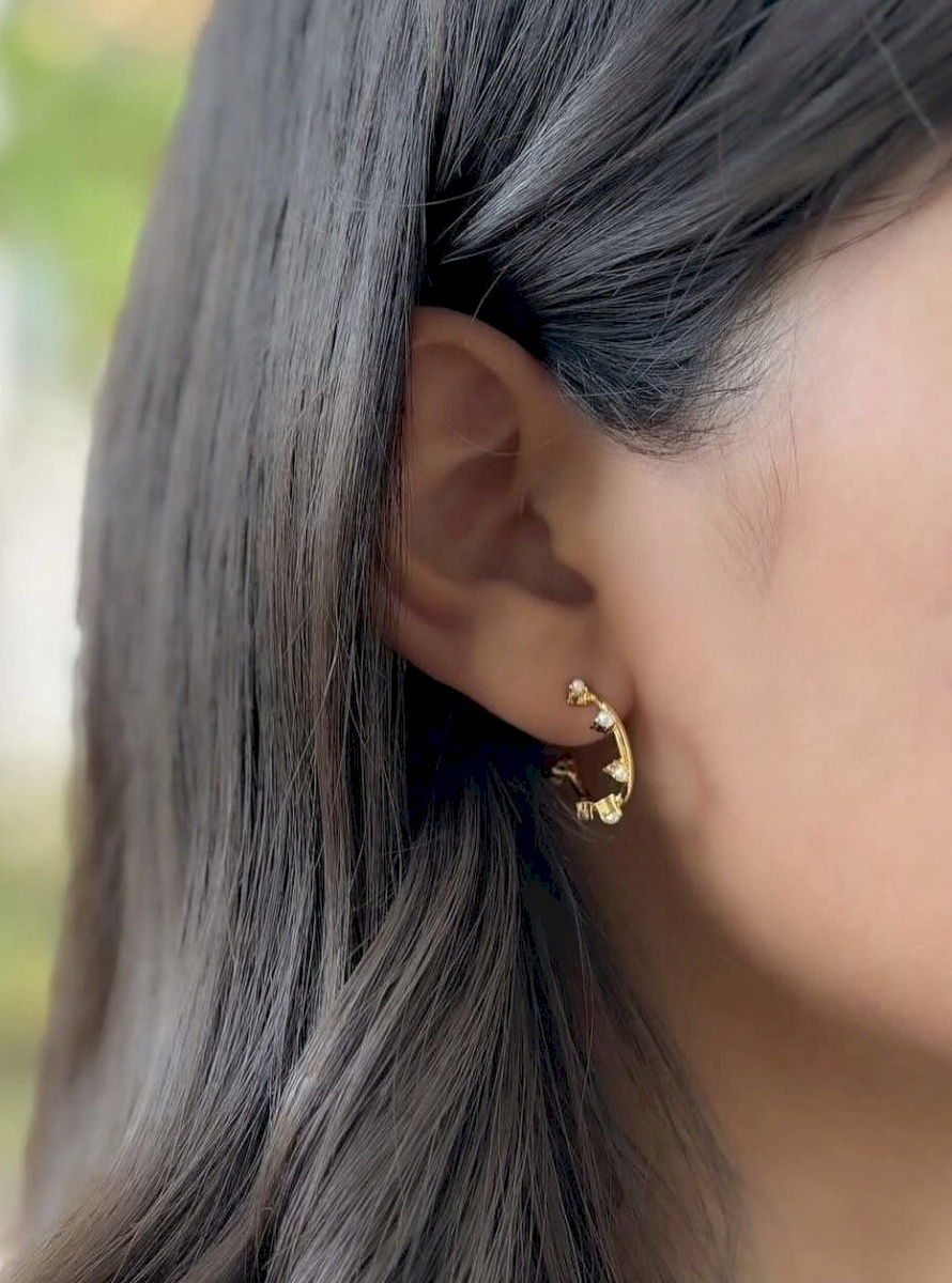 18K YELLOW GOLD NATURAL BAHRAINI PEARLS EARRINGS