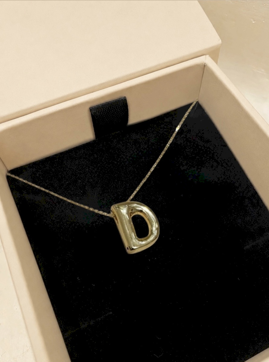 18K YELLOW GOLD INITIAL COLLECTION (LETTER D) NECKLACE