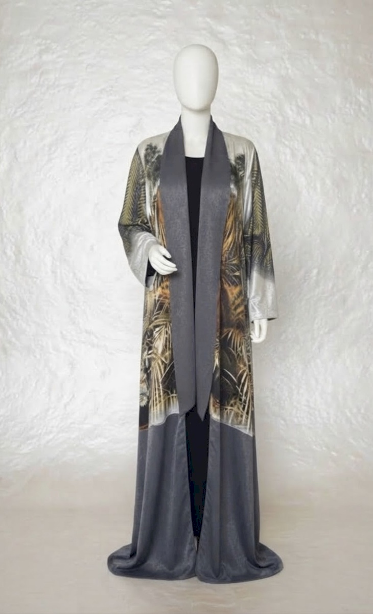 Kimono printed Abaya