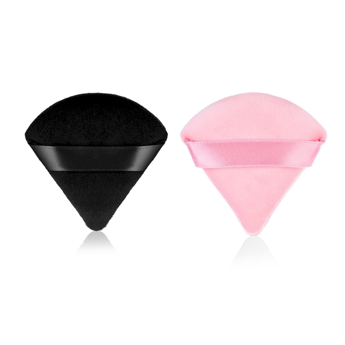 2pcs makeup puff -pink & black