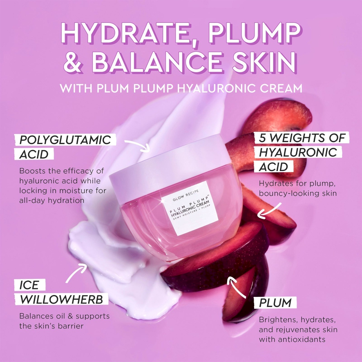 Glow recipe Plum Plump Hyaluronic Acid Moisturizer 50ml