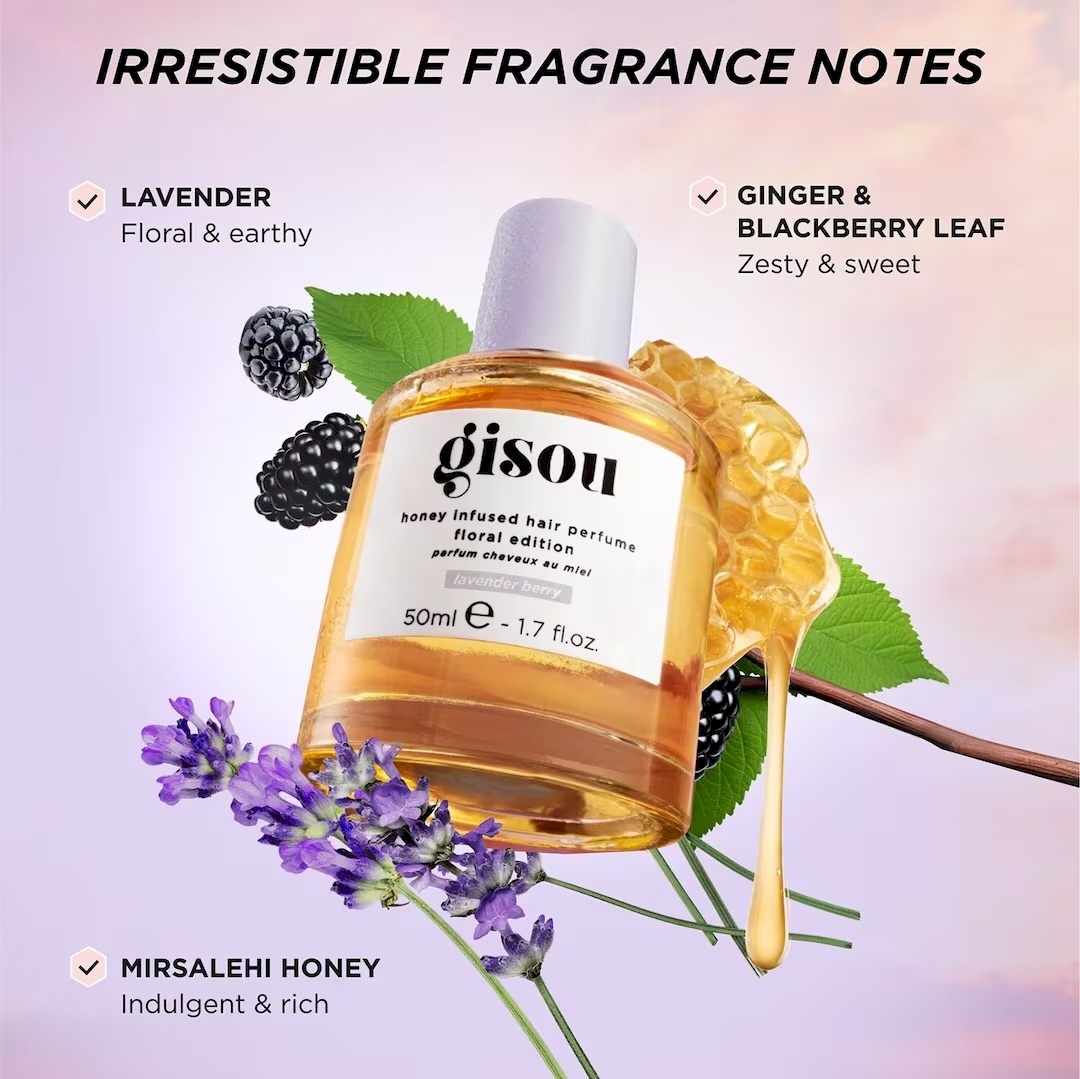 Gisou Honey Infused Hair Perfume Lavender Berry 15ml