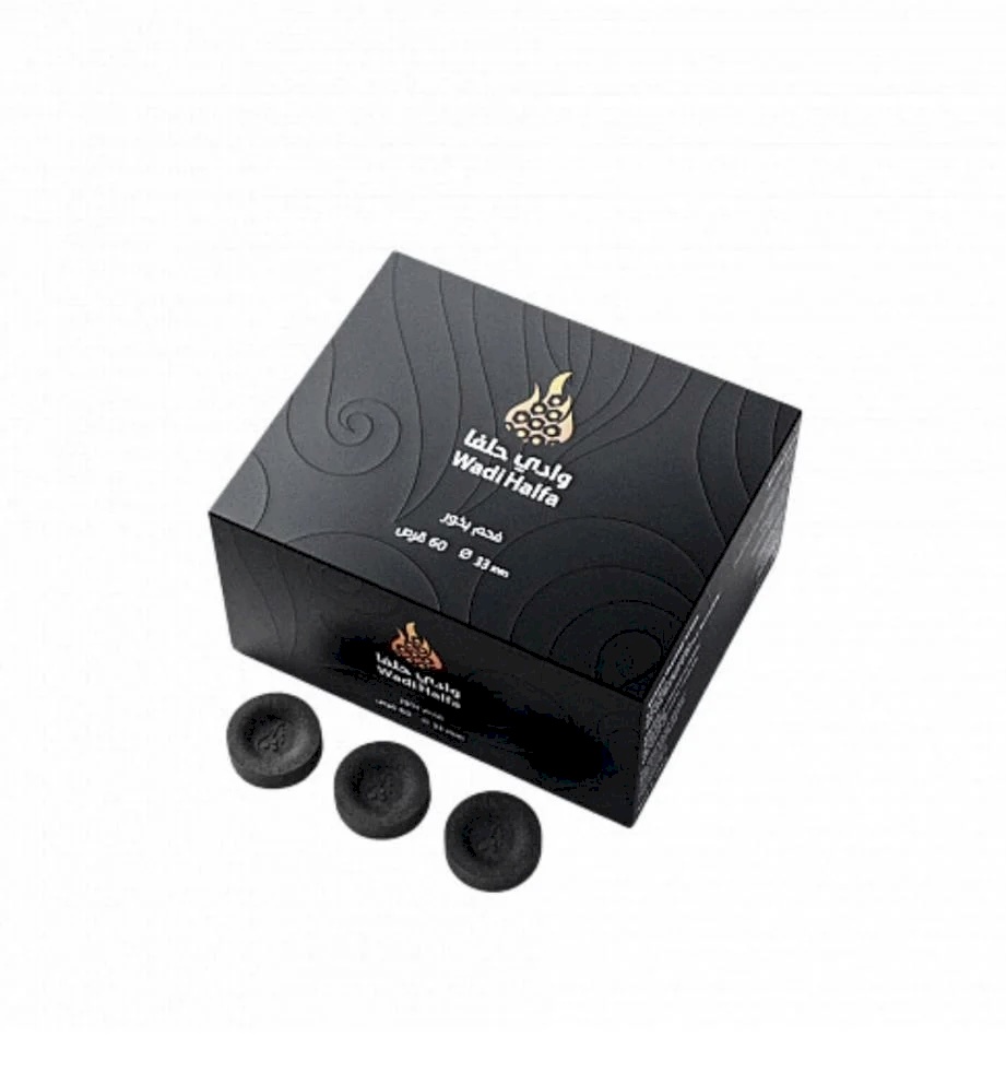 Wadi halfa charcoal size 33mm - 80pcs