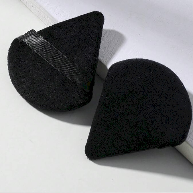 2pcs powder Makeup Puff - black