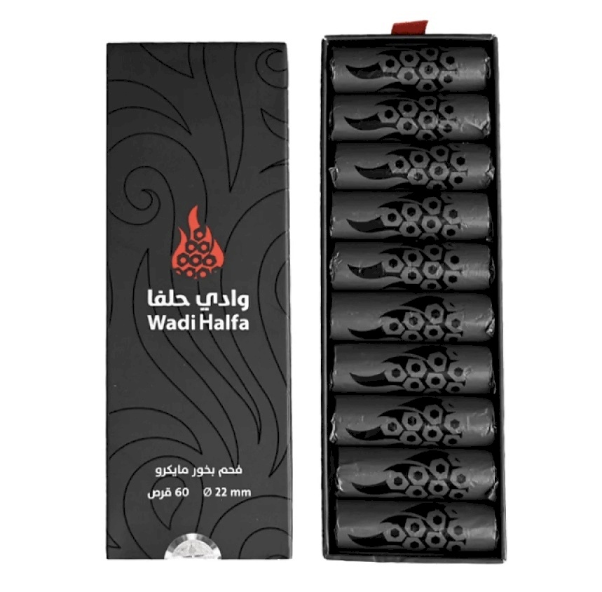 Wadi halfa micro incense charcoal 22mm-60pcs