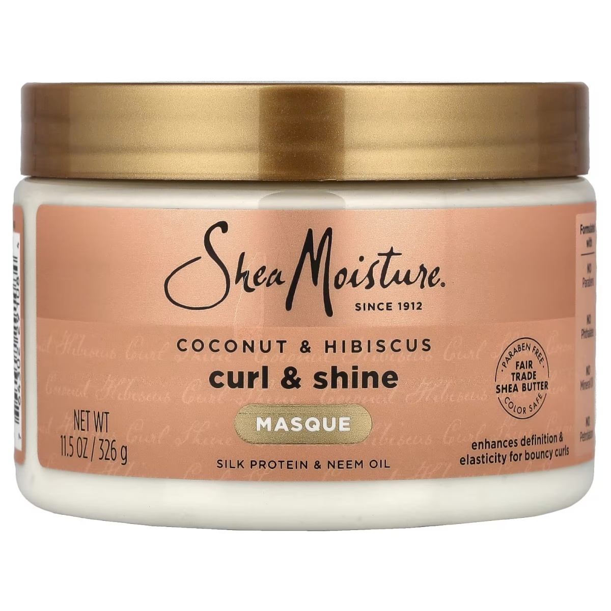 Shea moisture coconut & hibiscus curl & shine hair mask 326g