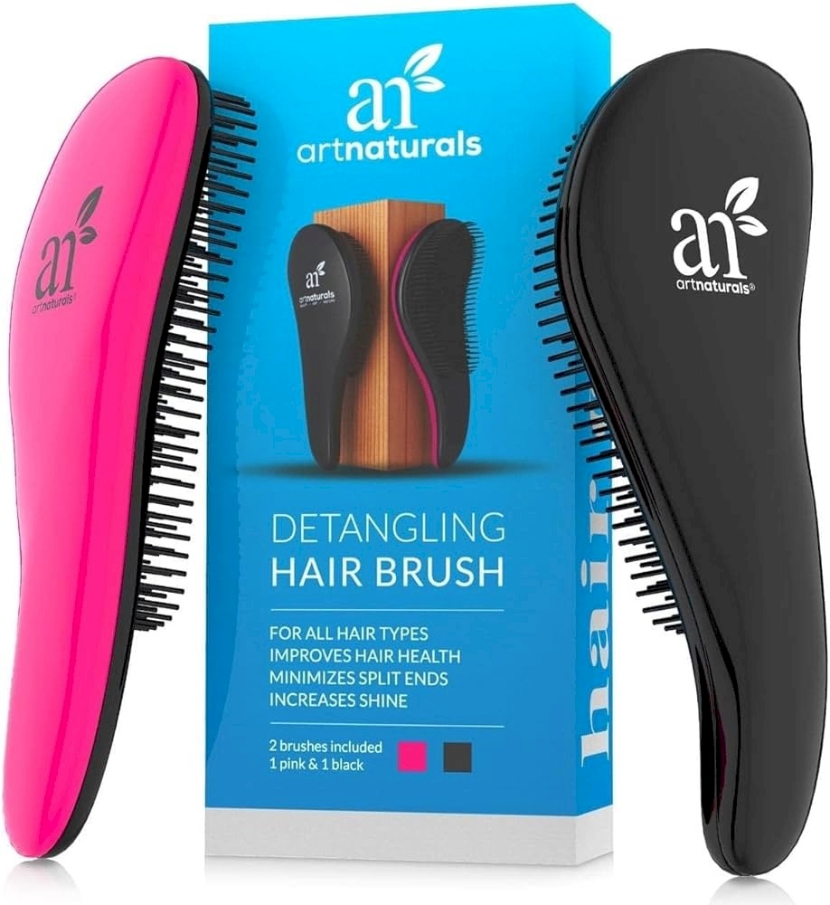 Artnaturals Detangling Hair Brush, 2 Piece Set