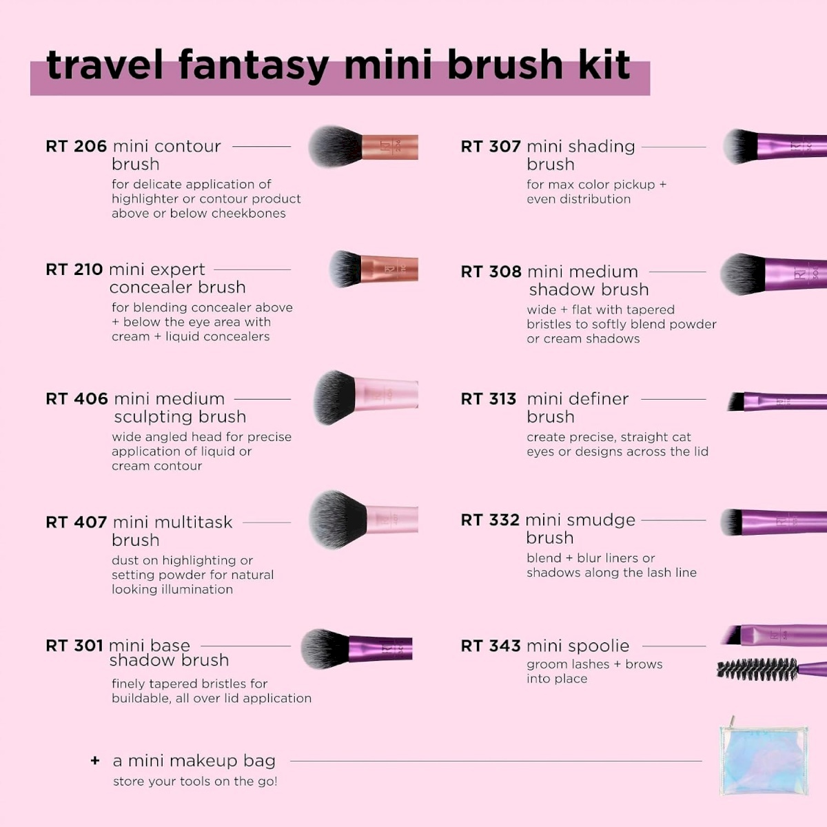Real Techniques Travel Fantasy Mini Brush Set