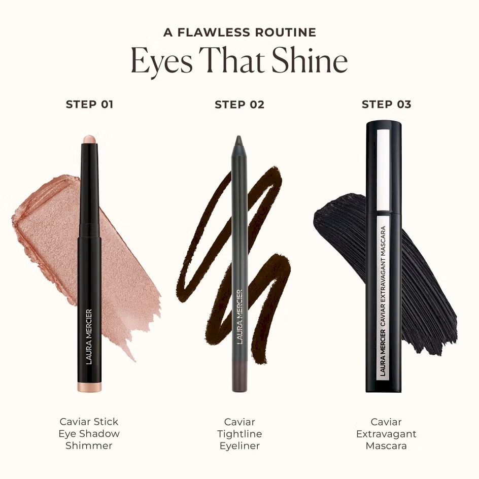 Laura mercier mini Size Caviar Stick Eye Shadow Shimmer - Rosegold 0.5g