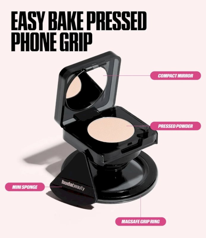 Huda beauty easy bake pressed powder phone grip