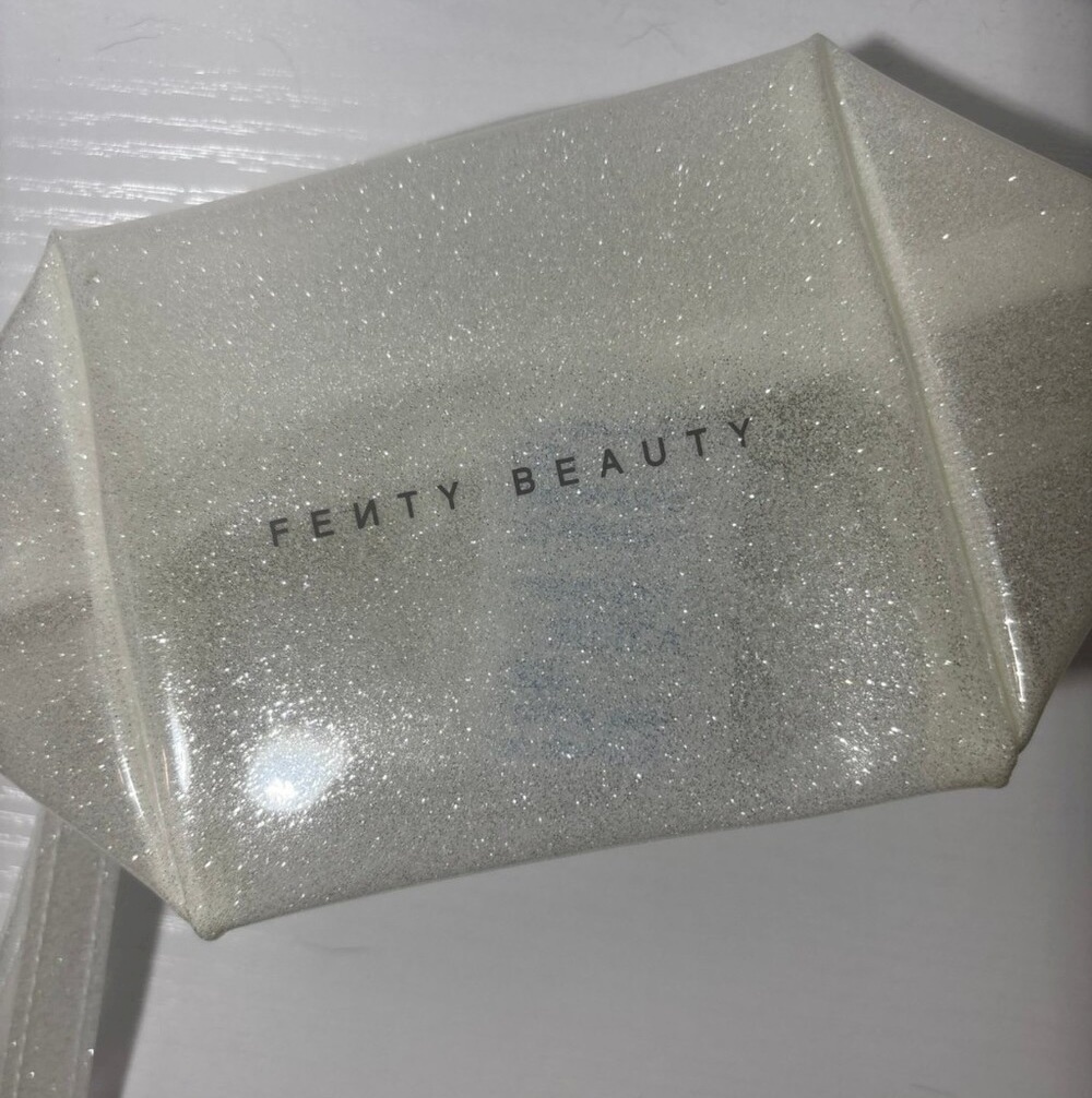 Fenty beauty glitter clear white pouch
