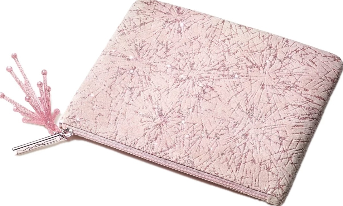 Mac Pink flocked firework bag