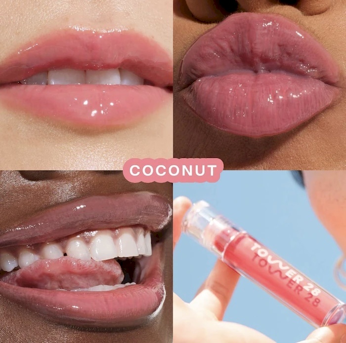 Tower 28 shine on milky lip jelly