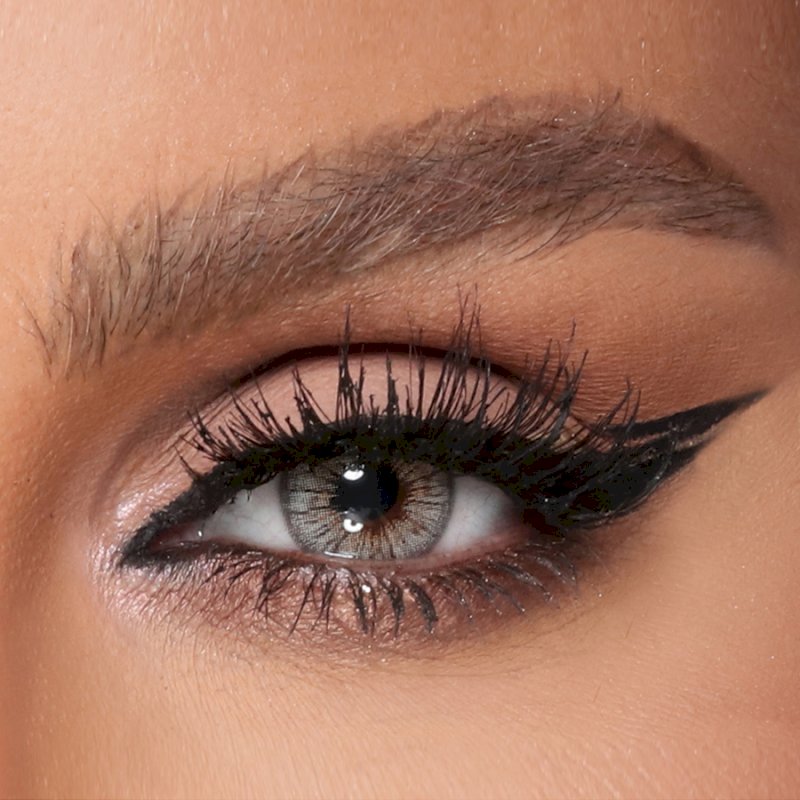 Amara monthly plano contact lenses - smoke gray