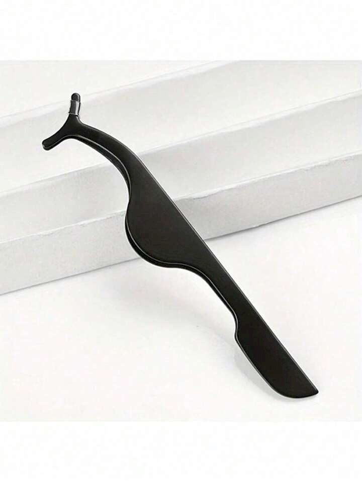 Stainless Steel Eyelash Tweezer-black