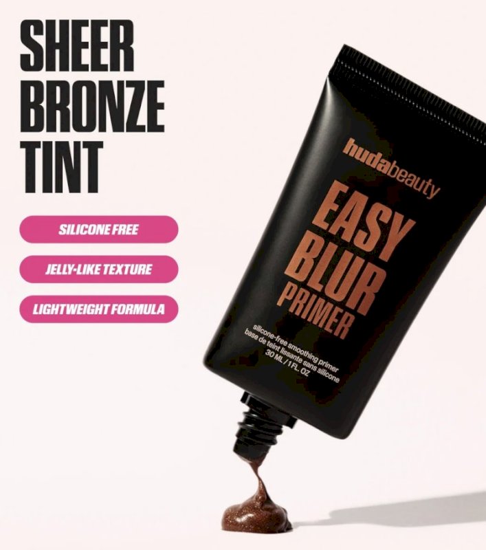 huda beauty easy blur primer bronze fudge