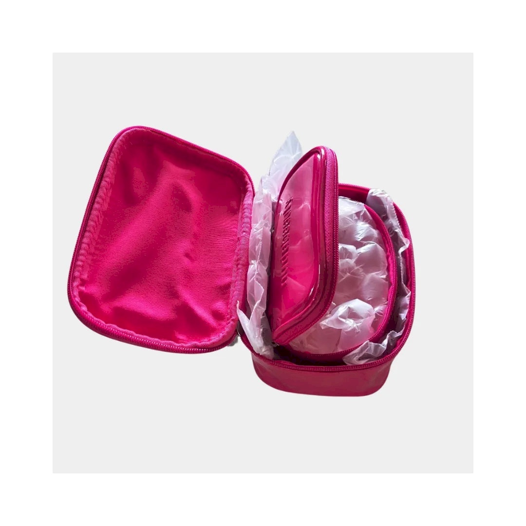 huda beauty pink makeup bag set - 2pc