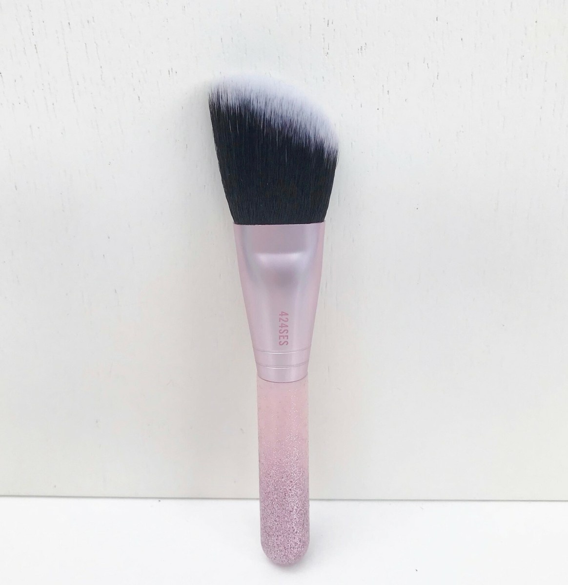 MAC brush 424SES Pink Angled Blush / Highlighter Brush, Travel Size