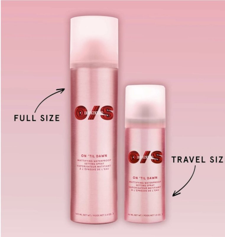 Onesize on til dawn mattifying waterproff setting spray