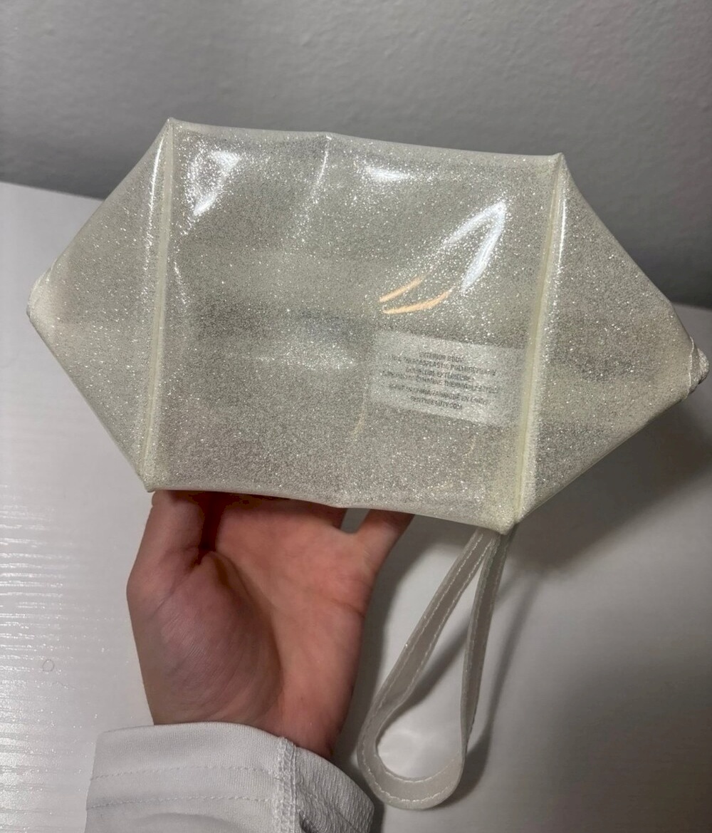 Fenty beauty glitter clear white pouch