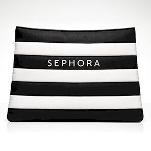 Sephora striped mesh pouch