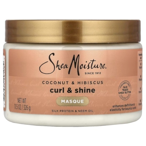 Shea moisture coconut & hibiscus curl & shine hair mask 326g