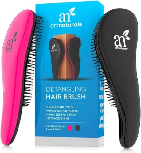 Artnaturals Detangling Hair Brush, 2 Piece Set
