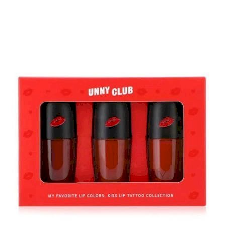 Unny club Kiss Lip Tattoo Liquid Lipstick Set (red)- 3 pcs