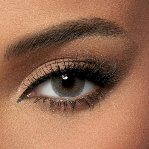 Amara monthly plano contact lenses steel gray