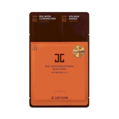 Jayjun Real Water Brightening Black Mask, 3 Step Brightening, 1 Set