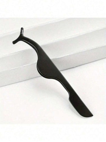 Stainless Steel Eyelash Tweezer-black