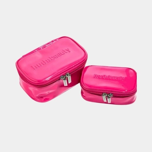 huda beauty pink makeup bag set - 2pc