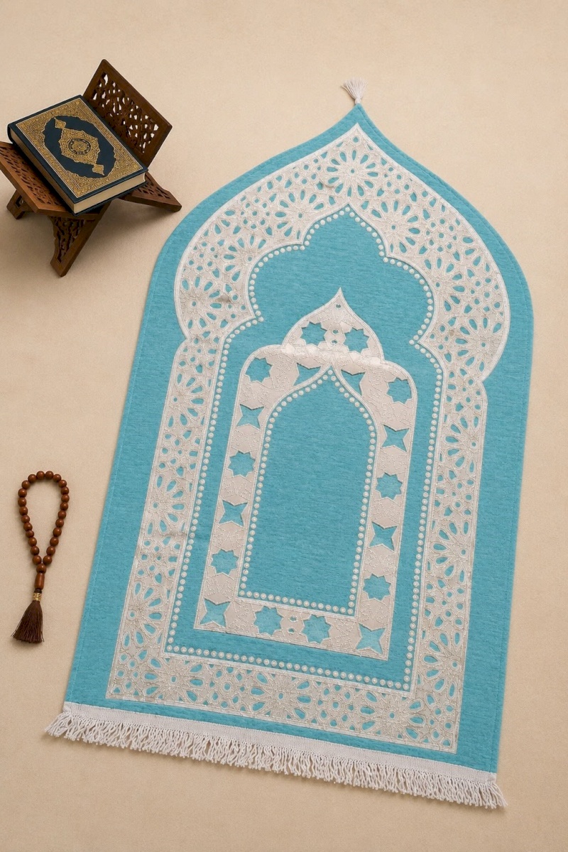 سجاد مصري مبطن باسفنج خفيف على شكل محراب