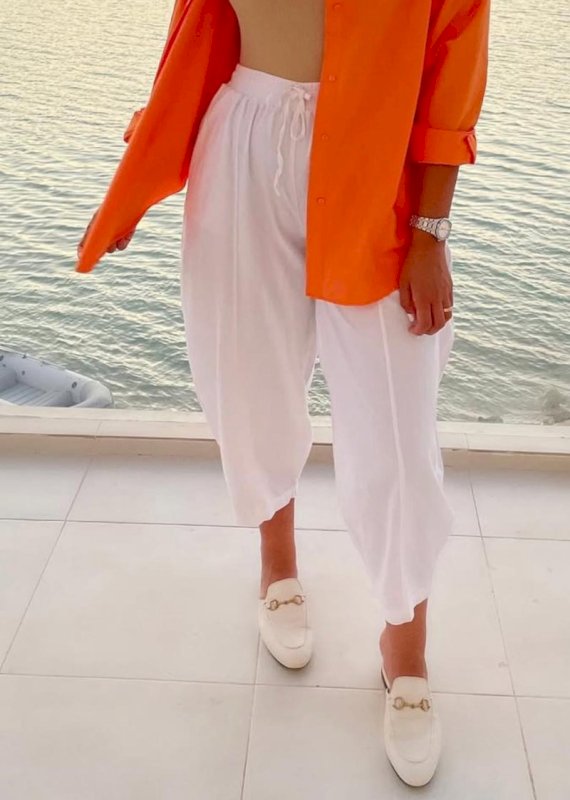 White linen Pants 1 097