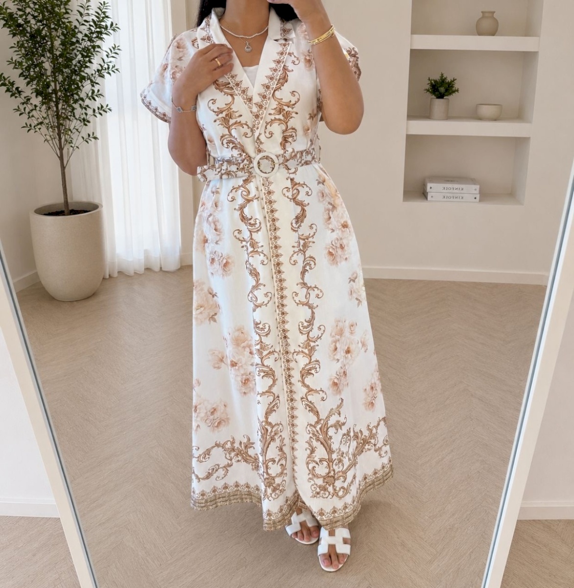 Summer brown florals dress 6 015
