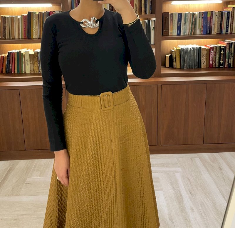 Top & skirt in bronze set 2 319