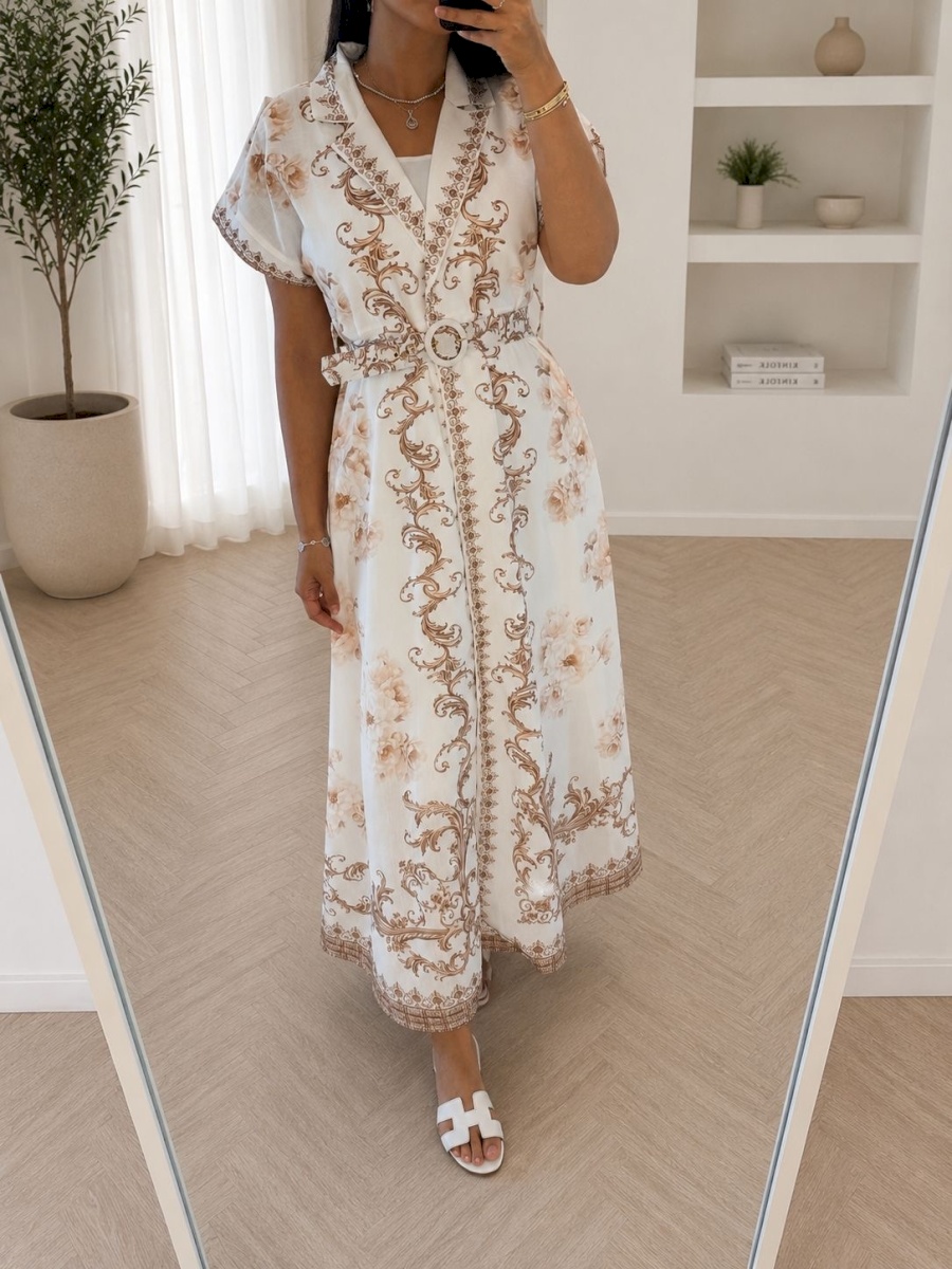 Summer brown florals dress 6 015
