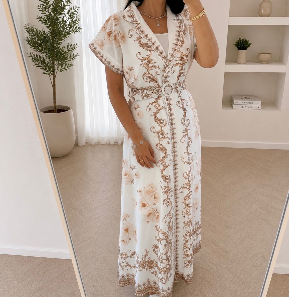 Summer brown florals dress 6 015